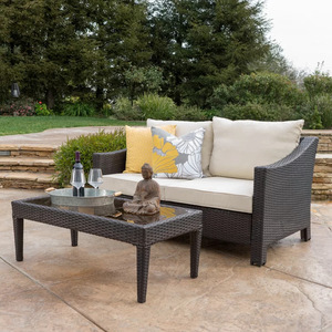 Juego de sofá de ratán <span class=keywords><strong>para</strong></span> exteriores, patio, asiento doble, <span class=keywords><strong>terraza</strong></span>, plástico, bambú, <span class=keywords><strong>para</strong></span> balcón, <span class=keywords><strong>terraza</strong></span> acristalada <span class=keywords><strong>para</strong></span> sala de estar - Product Image 3