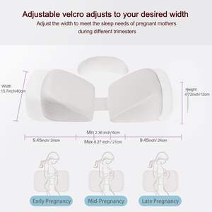 Blanc réglable femmes enceintes <span class=keywords><strong>ventre</strong></span> dos hanches soutien refroidissement mousse à mémoire <span class=keywords><strong>de</strong></span> <span class=keywords><strong>forme</strong></span> maternité grossesse oreillers compensés pour dormir sur le côté - Product Image 2