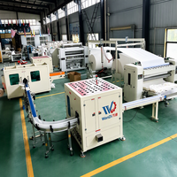 Machine à fabriquer des mouchoirs en papier Wandi 7 lignes, ligne de production automatique de mouchoirs en papier avec machine de découpe et d'emballage des mouchoirs