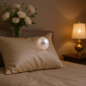 Orecchini a perno E2420 con perle Akoya, perle coltivate bianche rotonde da 9 mm, grado AAA, gioielli classici da donna - Product Image 2