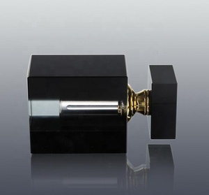 6ml di lusso quadrato vuoto bottiglia di profumo di cristallo nero portatile corpo aloe con fantasia contagocce MOQ 100 pz - Product Image 2