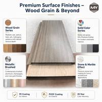Panel de Techo de Aluminio con Ventilación y Ranuras en Forma de Lengüeta con Acabado de Madera MEIYU