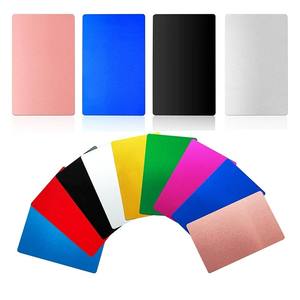 Aluminium-Visitenkarte Edelstahl-Metall-Visitenkarte Schwarze Mitgliedskarte Individuelles Logo Blanko-Namensschild für Geschäftszwecke - Product Image 3