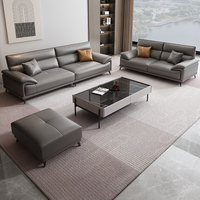 Canapé modulaire en cuir moderne ZHUO à trois places pour la maison, le bureau, le salon - Utilisation commerciale polyvalente