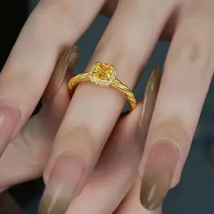 Hoge Kwaliteit 18K Massief Gouden Ring Mode Sieraden Met Chevron Patroon Band Effen Band Ring