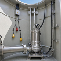 Pompe submersible pour eaux usées en acier inoxydable 316, résistante aux acides, 3,7 kW, 5,0 CV, 440 V, haute pression, haute levée, ensemble de pompes à eau chimique