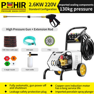 Gran oferta, lavadora eléctrica <span class=keywords><strong>de</strong></span> alta presión, lavadora <span class=keywords><strong>de</strong></span> coches, limpiador eléctrico profesional <span class=keywords><strong>de</strong></span> 2600W y 220V para lavado <span class=keywords><strong>de</strong></span> coches con agua fría - Product Image 2