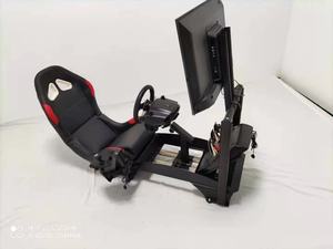 Cockpit de simulateur de course noir, compatible avec tous les volants Logitech G29 G920 Thrustmaster <span class=keywords><strong>Fanatec</strong></span>, compatible avec les plateformes Xbox One PS4 PC - Product Image 6
