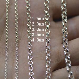 <span class=keywords><strong>Chaîne</strong></span> Rolo en Argent Sterling 925 de 1,5 mm, 2 mm, 3 mm, 4 mm pour la Fabrication de Bijoux et Colliers - Product Image 3