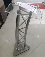 Pupitre de conférence en aluminium robuste avec support micro pour les rassemblements électoraux en extérieur et les roadshows professionnels en intérieur