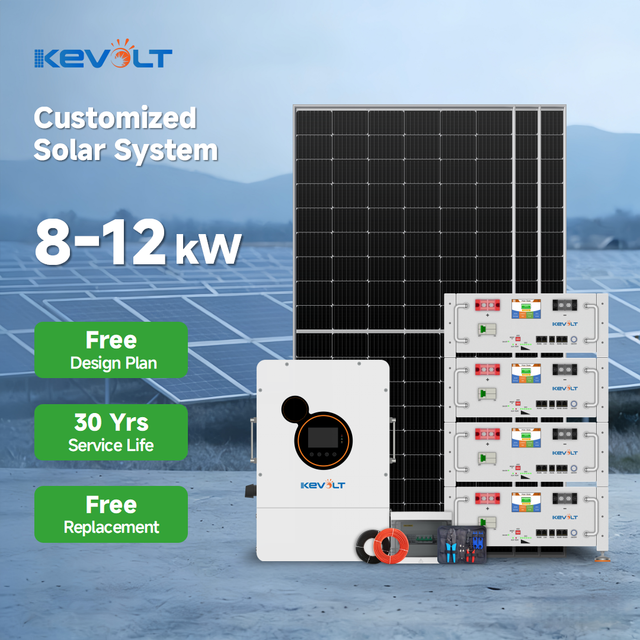 KEVOLT Off Grid Solar Power System Solar Energy System 10kW 15kW Roof Mounting Complete Solar System for Home