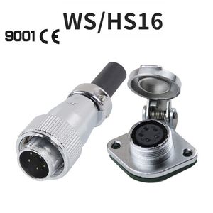 Connecteur d'aviation WS16 2/3/4/5/7/9/10 broches avec couvercle rabattable à bride diamantée, connecteur électrique industriel étanche IP67 - Product Image 2