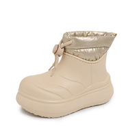 XH8801 bottines imperméables extérieures hiver en peluche semelle épaisse antidérapante grosses bottes chaussures en coton pour femmes
