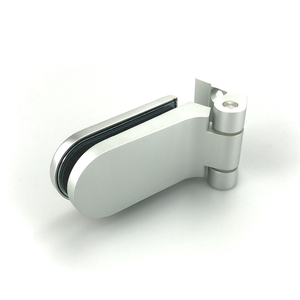 Porte pivotante en verre sans cadre en aluminium de style européen - Product Image 1