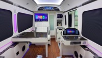 GZYLC Siège de voiture électrique inclinable en cuir de luxe VIP pour la modification de mini-bus, MPV, Hiace, Coaster, Sprinter, Vito, Classe V, V250