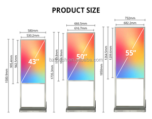 43 50 55 pulgadas Android 4K HD <span class=keywords><strong>de</strong></span> pie Android Ad Publicidad Señalización digital Póster móvil portátil - Product Image 6