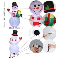 Ourwarm Fournitures de décoration de Noël en gros 5 pieds Poupées bonhomme de neige Décoration extérieure Grande décoration Gonflables de Noël