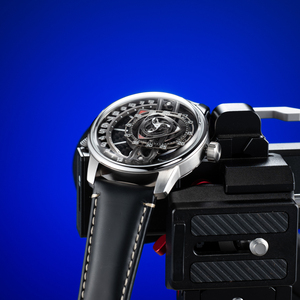 Orologio meccanico con <span class=keywords><strong>rotore</strong></span> dal Design originale obblvlo da uomo con cinturino in carbonio forgiato luminoso ad alta tecnologia JM-ROTOR - Product Image 3