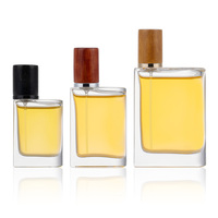 Flacons de parfum en verre rechargeables de luxe 30ml 50ml 100ml avec un élégant emballage cadeau pour la vente en gros