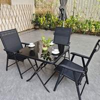 Table et chaises pliantes d'extérieur, chaise pliante portable, table de repas de loisirs, style extérieur