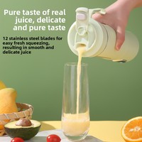 Groothandel Slimme Draadloze Persoonlijke Draagbare Blender USB Automatische Sinaasappelpersfles Mini Fruitblender Mixer Machine FJ006