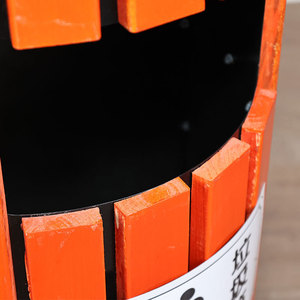 Outdoor Round Stainless Steel Waste <b>Bin</b> 35x80 With <b>Lid</b> For Park Street Use - Product Image 4