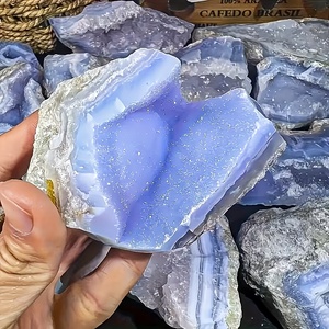 Natural High-qualityBlue Lace Agate <b>Crystal</b> Quartz Geode for Healing and Protection in Stock US Warehouse 3 Days Delivery - Product Image 3