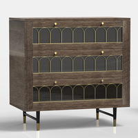 Buffet élégant et moderne à 3 portes en bois pour cuisine, salon, hôtel, maison, bar, entrée