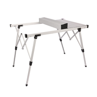 Table de pique-nique compacte en aluminium pliable pour l'extérieur, étanche et réglable