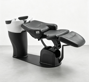 Nouveau lit de lavage électrique en cuir PU certifié CE 2026 – Mobilier de salon de luxe avec levage électrique pour le lavage des cheveux - Product Image 1