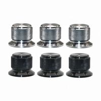 Bouton de contrôle de volume en aluminium usiné CNC de qualité supérieure, 25x19mm, pour axe de 4mm et 6mm, amplificateur audio HiFi, DAC
