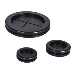 Firewall Cable/Wire Double Side Round Shape Rubber <strong>Blanking</strong> <strong>Grommet</strong> White/Black Compression Mold - Product Image 4
