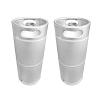 Fût en acier inoxydable SUS304 argenté empilable et fin de 20 L, type lance S, diamètre 237 mm, pour bière pression KIMLONG, certifié ISO9001, pour brasserie