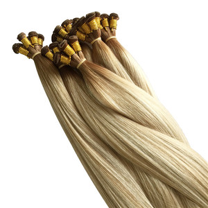 Extensions de cheveux vierges Remy Doris Beauty, volume sans couture, nouées à <span class=keywords><strong>la</strong></span> main, qualité supérieure, trame simple russe, sans perte ni nœuds - Product Image 4