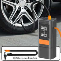 Nouvelle conception, gonfleur de pneus de voiture intelligent à affichage numérique ABS, 150 psi, pompe à air 12 V, moniteur de pression des pneus, lumière d'urgence, gonflage rapide automatique