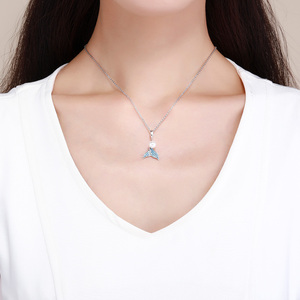 Pulsera y brazalete <span class=keywords><strong>de</strong></span> Plata <span class=keywords><strong>de</strong></span> Ley 925 con cola <span class=keywords><strong>de</strong></span> sirena para mujer, cuentas <span class=keywords><strong>de</strong></span> circonia cúbica, elegante, regalo <span class=keywords><strong>de</strong></span> joyería, SCC877 - Product Image 5