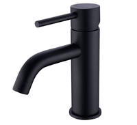 Robinet de lavabo moderne monotrou noir pour vanité de salle de bain évier de lavage chaud et froid Griferia Design