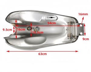 Serbatoio Carburante Vintage Modificato di Alta Qualità per Moto <span class=keywords><strong>Honda</strong></span> CG125 - Product Image 2