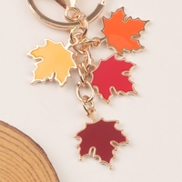 Llavero de Metal Canadiense con Diseño de Hoja de Arce Yiran, Recuerdo Personalizado en 3D, Colgante para Bolso de Mujer