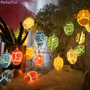 Nefe 10pcs <strong>Wood</strong> Cracked <strong>Egg</strong> 1.5m String Light Christmas Lantern <strong>Easter</strong> <strong>Eggs</strong> Garland Fairy Lighting Strings Holiday Decor - Product Image 3