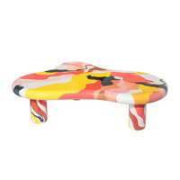 Table Basse VOXHOME USA en Stock, Livraison Directe, Style Nordique Minimaliste, Mini, Unique, Colorée, Élégante, Table à Thé Nuage Crème
