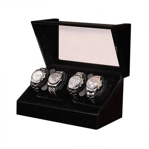 Boîte de remontoir de montre mécanique automatique en noyer transfrontalier 4 + <span class=keywords><strong>0</strong></span> enrouleurs mallette de rangement de montre cadeau en bois de Source d'usine - Product Image 6