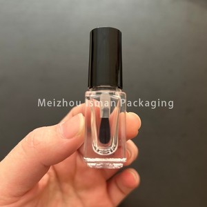 ISMAN Envío Inmediato: Botella Vacía de Esmalte de <span class=keywords><strong>Uñas</strong></span> de 4ml con Pincel, Tapa Negra Mate/Blanca, Envase de Vidrio Transparente, Venta al por Mayor Directa de Fábrica - Product Image 5