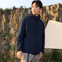 Manteau respirant hydrofuge monocouche décontracté pour hommes nouveau printemps automne veste d'extérieur fermeture à glissière Style transfrontalier