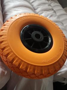 <span class=keywords><strong>Roue</strong></span> pleine en PU Maxtop Factory 260x85mm, pneu anti-crevaison 300-4, roulement à billes, roues en mousse PU jaune pour équipement de manutention - Product Image 6