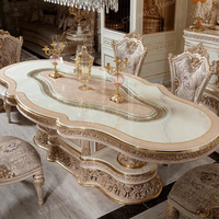 Buffet de salle à manger classique de luxe antique en bois massif réglable de haute qualité pour la maison et la villa