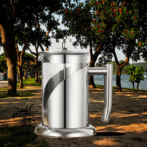 Offre Spéciale : Cafetière à piston en acier inoxydable à double paroi isolée, incassable et facile à nettoyer, idéale pour le thé - Product Image 3