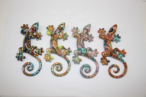 3D decorativo <span class=keywords><strong>Barcelona</strong></span> España recuerdo Gecko estatua <span class=keywords><strong>mosaico</strong></span> lagarto resina figuras lagarto figura recuerdo turístico - Product Image 3