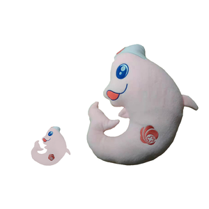 Tùy chỉnh có thể giặt sang trọng phim hoạt hình cá heo hình dạng sàn Gối nhồi bông linh vật búp bê động vật mô hình thiết kế - Product Image 1
