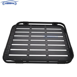 高品質 ブラック アルミ合金製 汎用 SUV ジープ ルーフ ラック バスケット カーゴキャリア 簡単取り付け 車用 ルーフ ラゲッジラック - Product Image 6